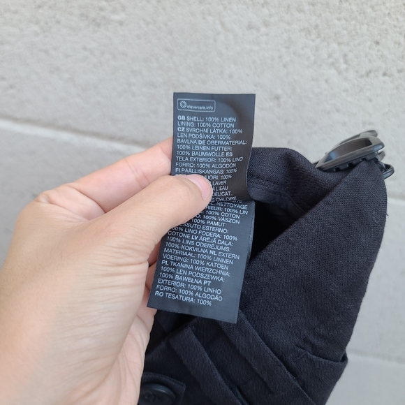 & Other Stories | Relaxed Linen Shorts in Black Size 0 - Picture 8 of 8